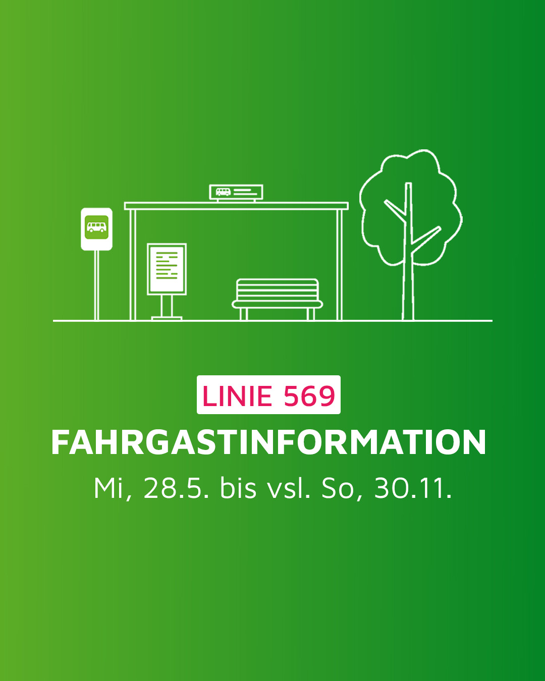 Fahrgastinfo Linie 569: neuer Fahrplan wegen Baustelle OBI-Kreuzung